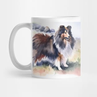 Shetland Sheepdog Watercolor Painting - Dog Lover Gifts Mug